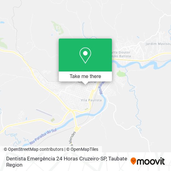 Dentista Emergência 24 Horas Cruzeiro-SP map