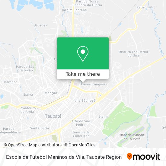 Mapa Escola de Futebol Meninos da Vila