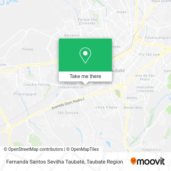 Fernanda Santos Sevilha Taubaté map