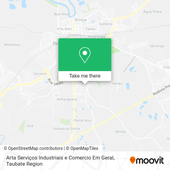 Arta Serviços Industriais e Comercio Em Geral map