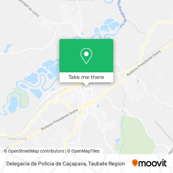 Mapa Delegacia de Polícia de Caçapava