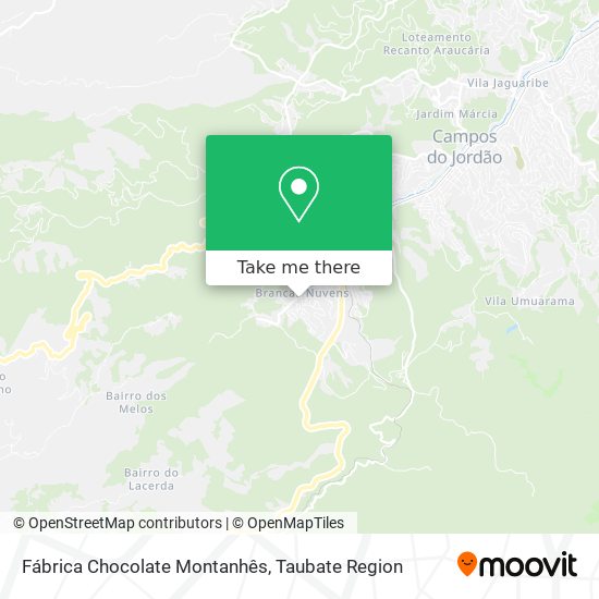 Mapa Fábrica Chocolate Montanhês