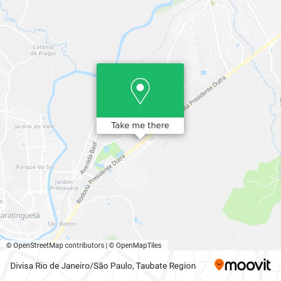 Divisa Rio de Janeiro / São Paulo map