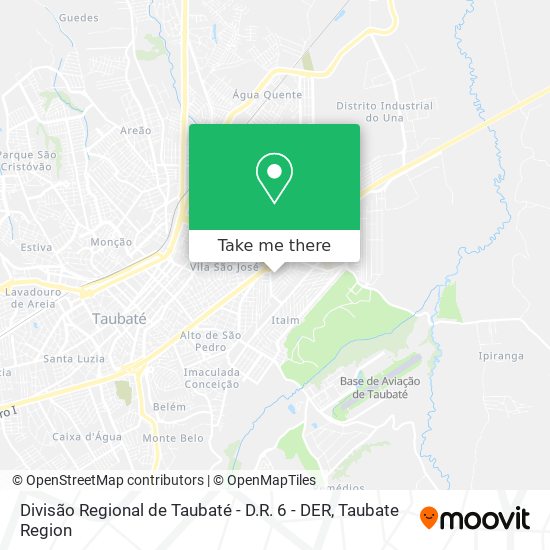 Divisão Regional de Taubaté - D.R. 6 - DER map