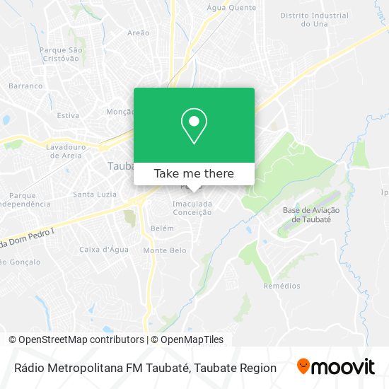 Rádio Metropolitana FM Taubaté map