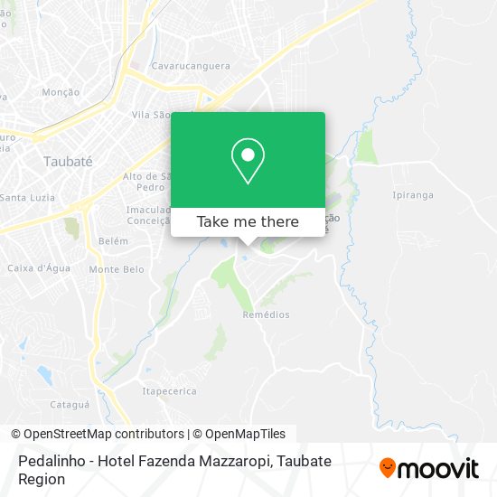 Mapa Pedalinho - Hotel Fazenda Mazzaropi