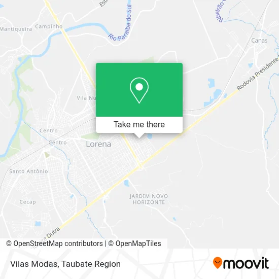 Vilas Modas map
