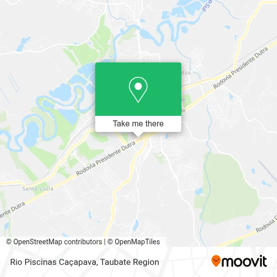 Rio Piscinas Caçapava map