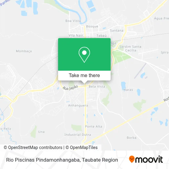 Rio Piscinas Pindamonhangaba map