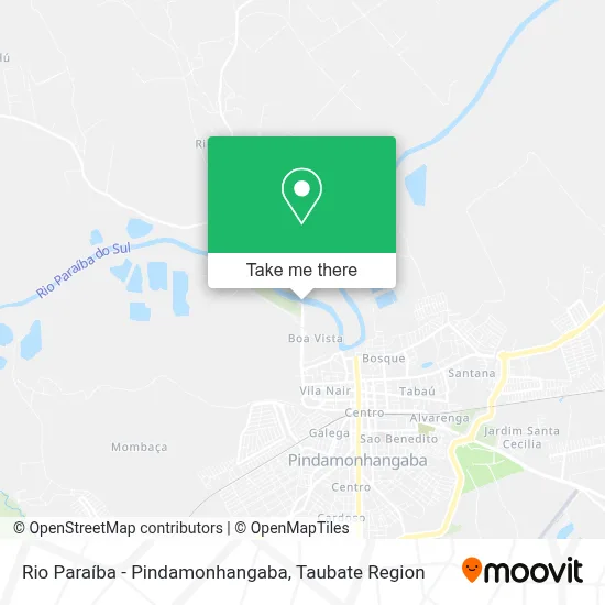 Rio Paraíba - Pindamonhangaba map