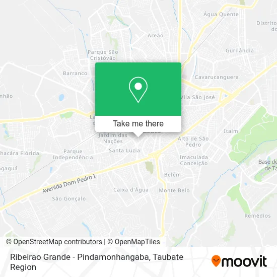 Ribeirao Grande - Pindamonhangaba map