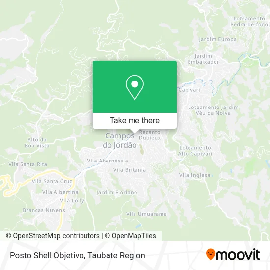 Posto Shell Objetivo map