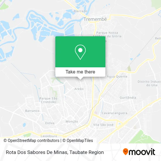 Rota Dos Sabores De Minas map
