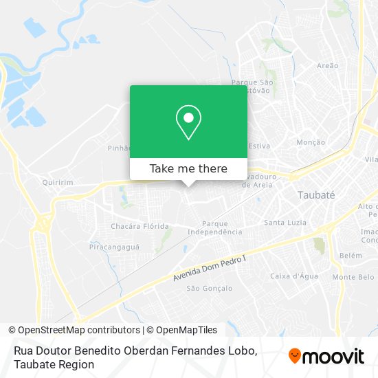 Mapa Rua Doutor Benedito Oberdan Fernandes Lobo