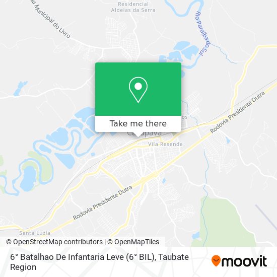 6° Batalhao De Infantaria Leve (6° BIL) map