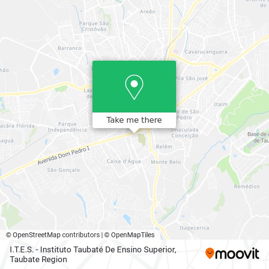 I.T.E.S. - Instituto Taubaté De Ensino Superior map