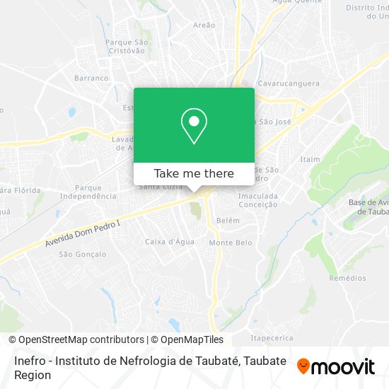 Mapa Inefro - Instituto de Nefrologia de Taubaté