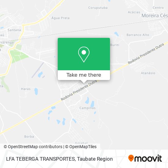 LFA TEBERGA TRANSPORTES map