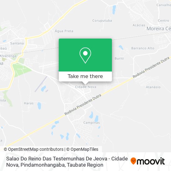 Salao Do Reino Das Testemunhas De Jeova - Cidade Nova, Pindamonhangaba map