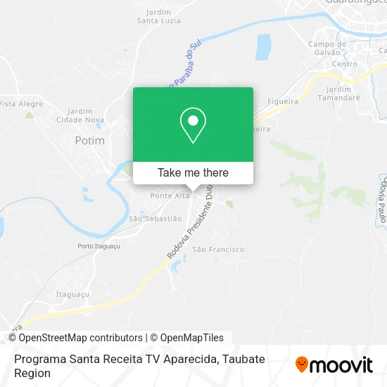 Programa Santa Receita TV Aparecida map