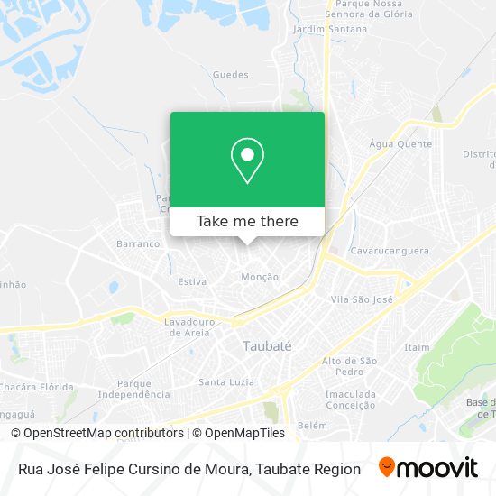 Mapa Rua José Felipe Cursino de Moura