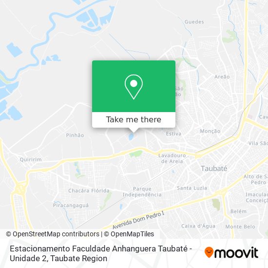 Mapa Estacionamento Faculdade Anhanguera Taubaté - Unidade 2