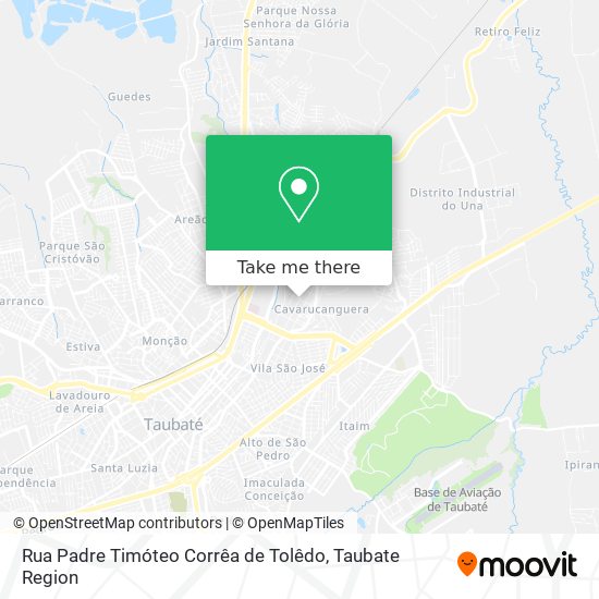 Mapa Rua Padre Timóteo Corrêa de Tolêdo