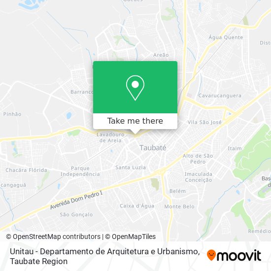 Mapa Unitau - Departamento de Arquitetura e Urbanismo