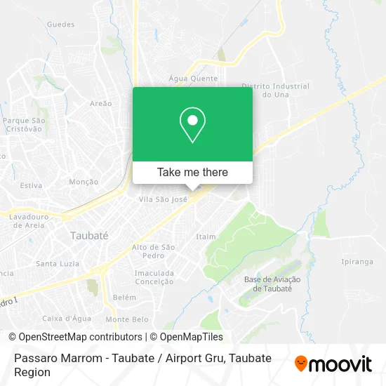 Passaro Marrom - Taubate / Airport Gru map