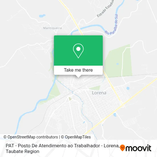 PAT - Posto De Atendimento ao Trabalhador - Lorena map