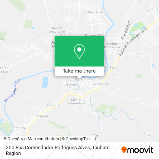 Mapa 250 Rua Comendador Rodrigues Alves