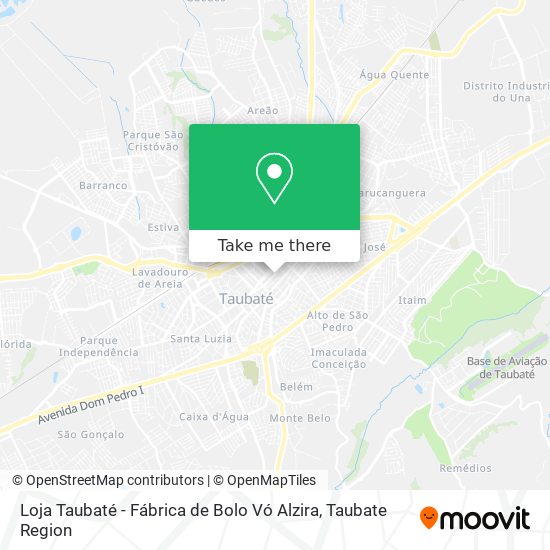 Mapa Loja Taubaté - Fábrica de Bolo Vó Alzira