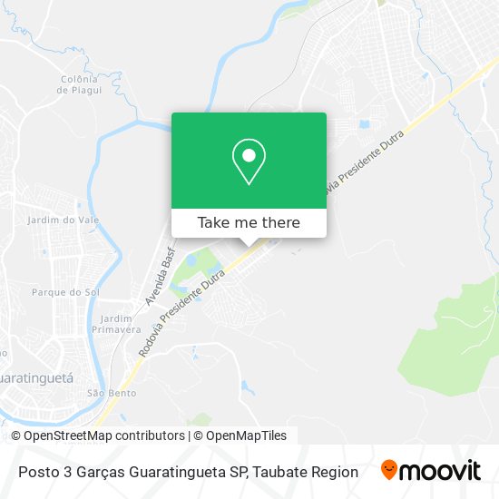 Posto 3 Garças Guaratingueta SP map