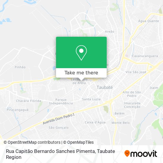 Mapa Rua Capitão Bernardo Sanches Pimenta
