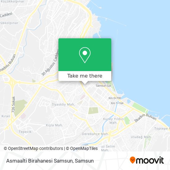 Asmaalti Birahanesi Samsun map