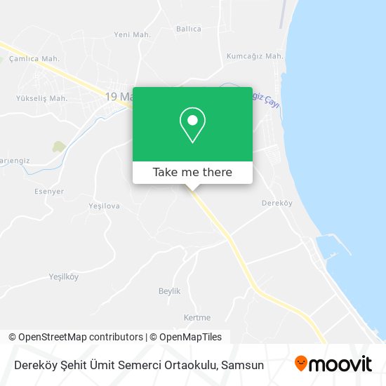 Dereköy Şehit Ümit Semerci Ortaokulu map