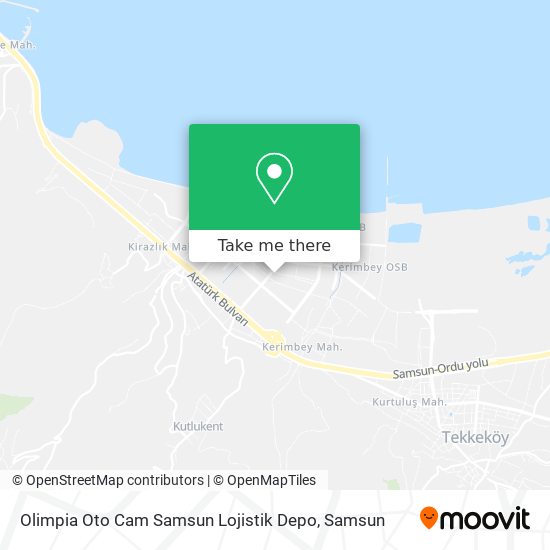 Olimpia Oto Cam Samsun Lojistik Depo map