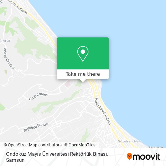 Ondokuz Mayıs Üniversitesi Rektörlük Binası map