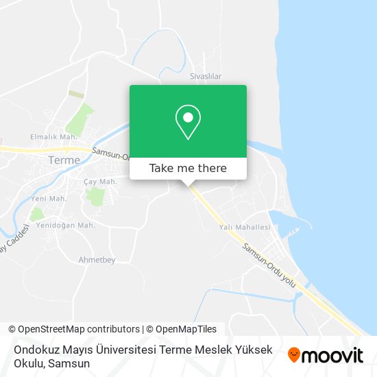 Ondokuz Mayıs Üniversitesi Terme Meslek Yüksek Okulu map
