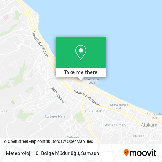 Meteoroloji 10. Bölge Müdürlüğü map