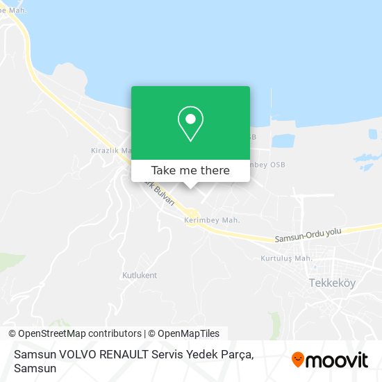 Samsun VOLVO RENAULT Servis Yedek Parça map