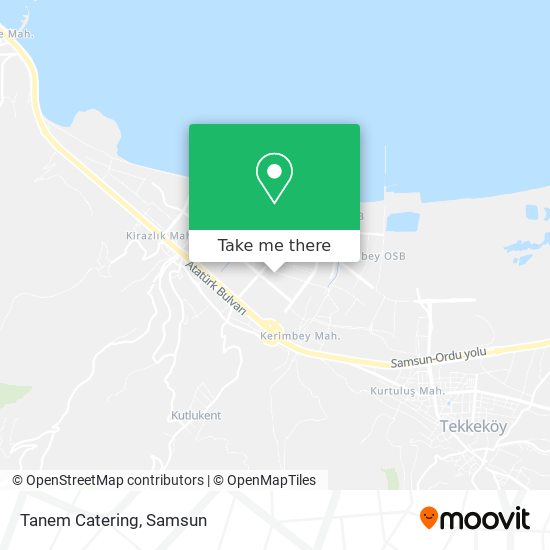 Tanem Catering map