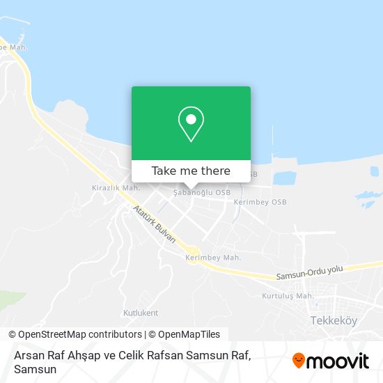 Arsan Raf Ahşap ve Celik Rafsan Samsun Raf map