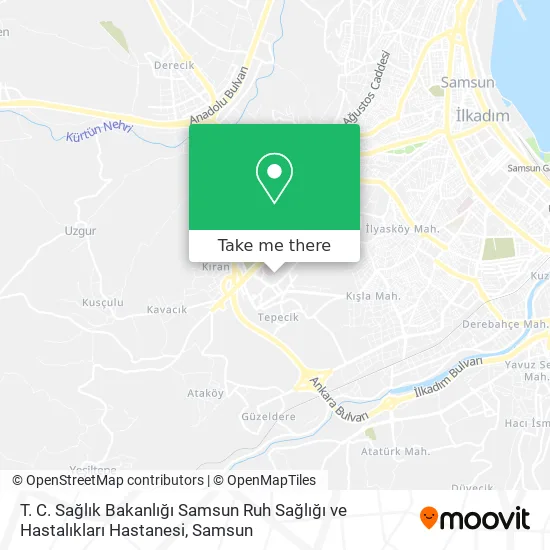 T. C. Sağlık Bakanlığı Samsun Ruh Sağlığı ve Hastalıkları Hastanesi map
