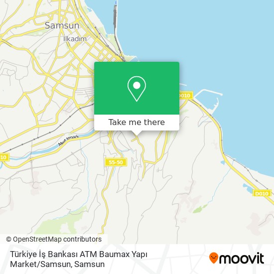 Türkiye İş Bankası ATM Baumax Yapı Market / Samsun map
