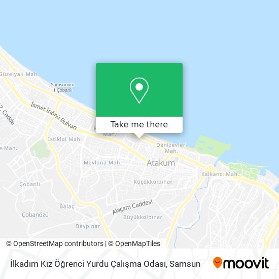 İlkadım Kız Öğrenci Yurdu Çalışma Odası map