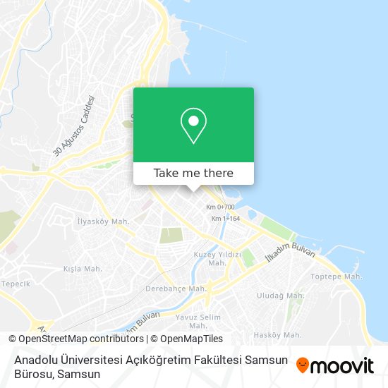 Anadolu Üniversitesi Açıköğretim Fakültesi Samsun Bürosu map