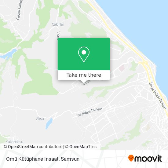 Omü Kütüphane Insaat map