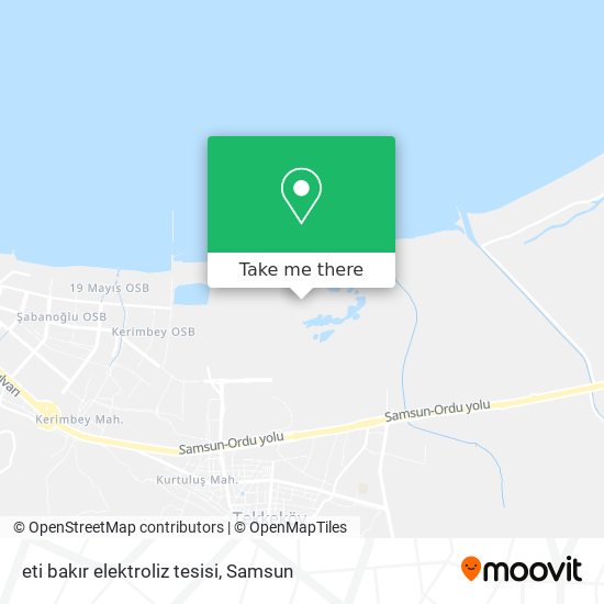 eti bakır elektroliz tesisi map