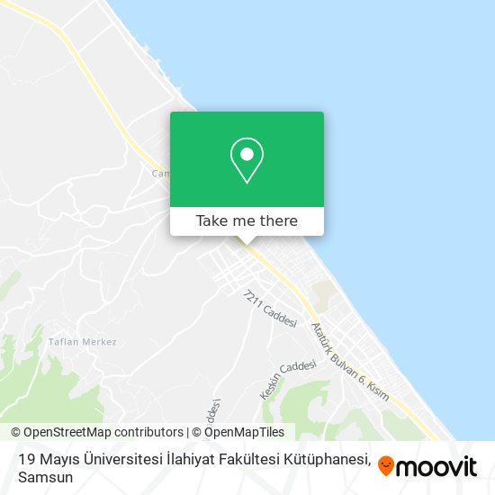 19 Mayıs Üniversitesi İlahiyat Fakültesi Kütüphanesi map